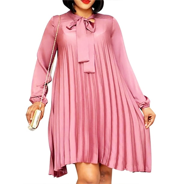 Mocilation Womens Elegant Long Sleeve Lace Swing A Line Pleated Party Midi Dress Mocilation Womens Elegant Long Sleeve Lace Swing A Line Pleated Party Midi Dress